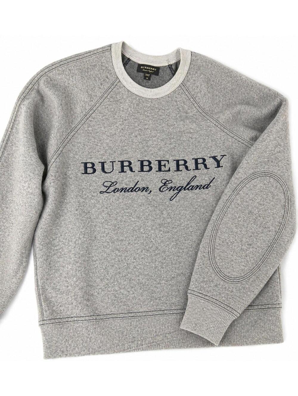 Authentic Burberry! Gray Crewneck Pullover Warm Sweater - Picture 2 of 8
